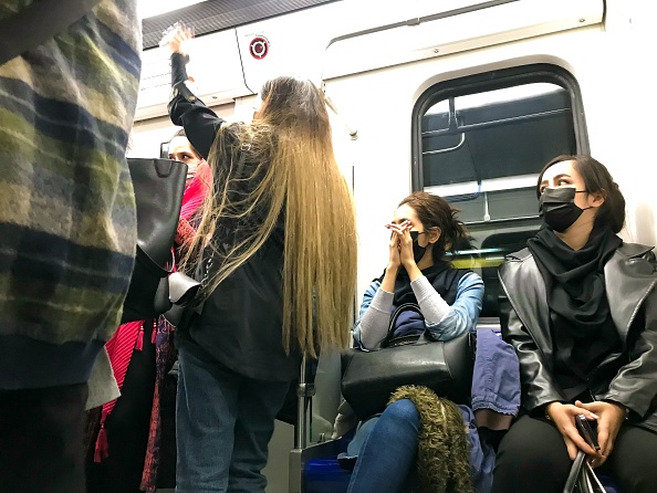 Le métro à Téhéran en septembre 2022. (Photo ANONYMOUS/Middle East Images/AFP via Getty Images)