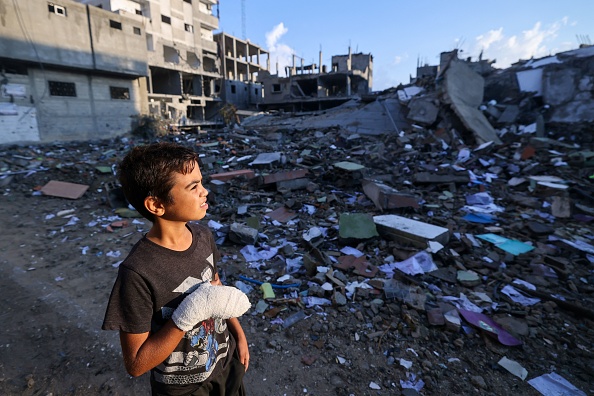 Dans le sud de la bande de Gaza, le 16 octobre 2023. (Photo MOHAMMED ABED/AFP via Getty Images)