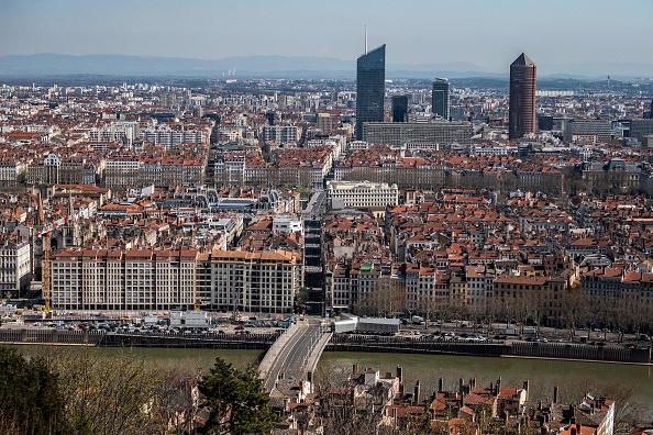 Vue de la ville de Lyon. (JEFF PACHOUD/AFP via Getty Images)