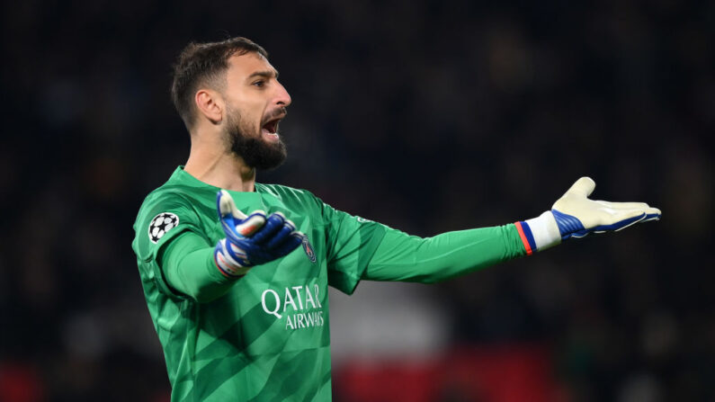 Gianluigi Donnarumma, gardien de but du PSG lors du match de l'UEFA Champions League, contre Newcastle United FC au Parc des Princes, le 28 novembre 2023. (Photo : Justin Setterfield/Getty Images)