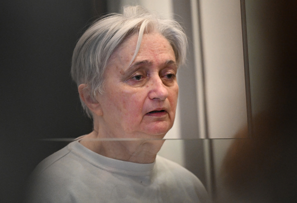 Monique Olivier, ex-femme du tueur en série Michel Fourniret, lors de son procès à la cour d'assises de Nanterre, le 28 novembre 2023. (Photo MIGUEL MEDINA/AFP via Getty Images)