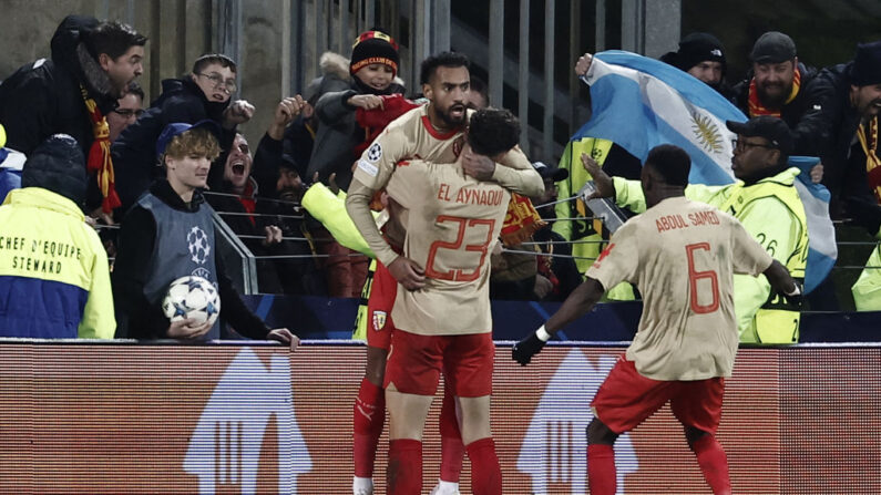 Lens a battu Séville pour se qualifier en Ligue Europa lors de la dernière journée de la phase de groupes de Ligue des champions. (Photo : SAMEER AL-DOUMY/AFP via Getty Images)