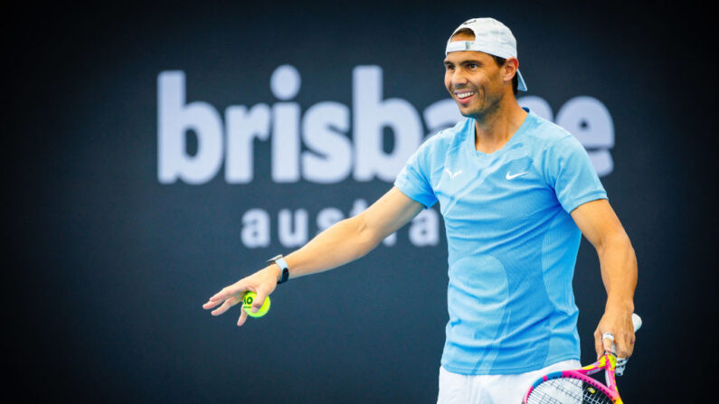 Novak Djokovic, et Rafael Nadal, lancent chacun de leur côté leur saison 2024 en Australie, qui pourrait être la dernière de l'Espagnol. (Photo : PATRICK HAMILTON/AFP via Getty Images)