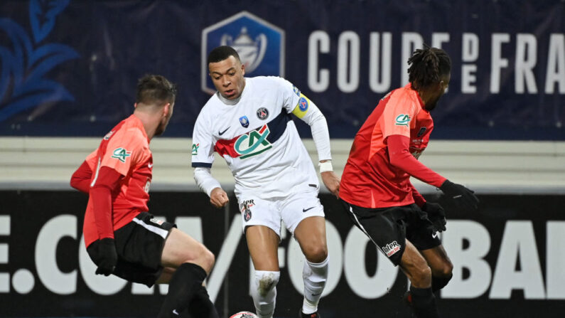 Le Paris SG, avec un triplé de Kylian Mbappé, a disposé des amateurs de Revel, club de sixième division. (Photo : VALENTINE CHAPUIS/AFP via Getty Images)