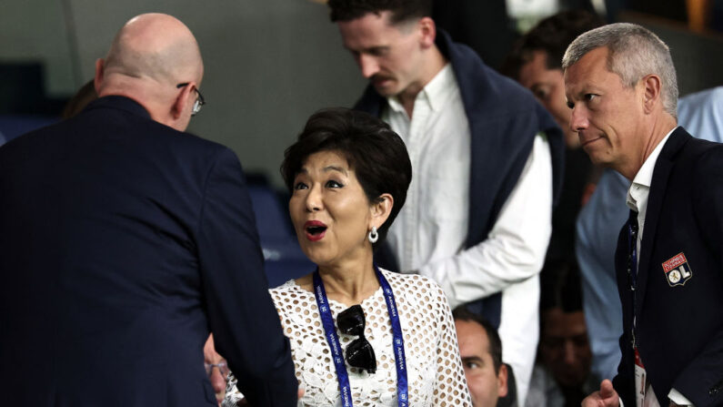 OL Groupe a annoncé officiellement la prise de contrôle de son équipe de football féminin par la femme d'affaires américaine Michele Kang. (Photo : FRANCK FIFE/AFP via Getty Images)