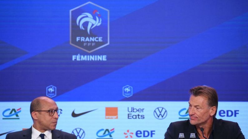 Hervé Renard devrait partir comme prévu après les Jeux olympiques de Paris cet été, a indiqué mercredi le président de la Fédération française de football (FFF) Philippe Diallo. (Photo : FRANCK FIFE/AFP via Getty Images)