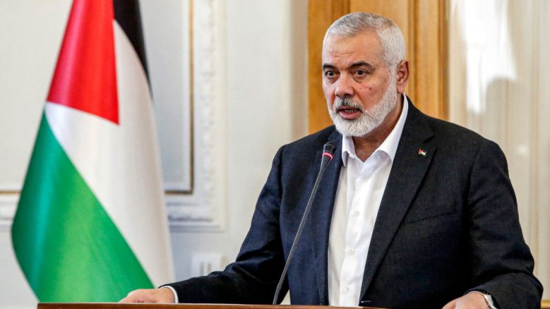 Ismail Haniyeh, chef du bureau politique du mouvement islamiste palestinien Hamas basé à Doha. (AFP via Getty Images)