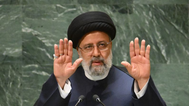 Le président iranien Ebrahim Raisi s'adresse le 19 septembre 2023 à la 78e Assemblée générale des Nations unies au siège de l'ONU à New York. (ANGELA WEISS/AFP via Getty Images)