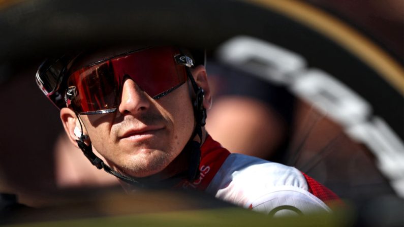 Bryan Coquard a remporté au sprint lundi la deuxième étape du 87e Tour de Suisse, disputée sur 176,9 km entre Vaduz et Regensdorf. (Photo  : ANNE-CHRISTINE POUJOULAT/AFP via Getty Images)