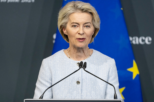 Ursula von der Leyen, présidente de la Commission européenne. (ALESSANDRO DELLA VALLE/POOL/AFP via Getty Images)
