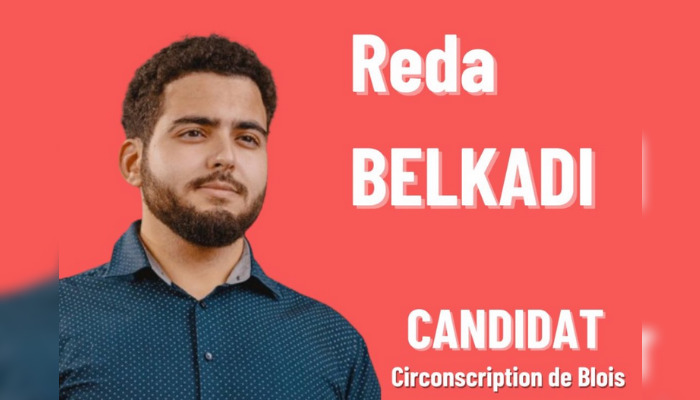 Reda Belkadi, ex-candidat aux élections législatives dans le Loir-et-Cher. (Capture d'écran tract La France insoumise)