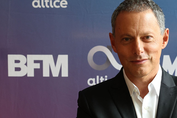 Le directeur général de BFMTV Marc-Olivier Fogiel, le 31 août 2023. (EMMANUEL DUNAND/AFP via Getty Images)