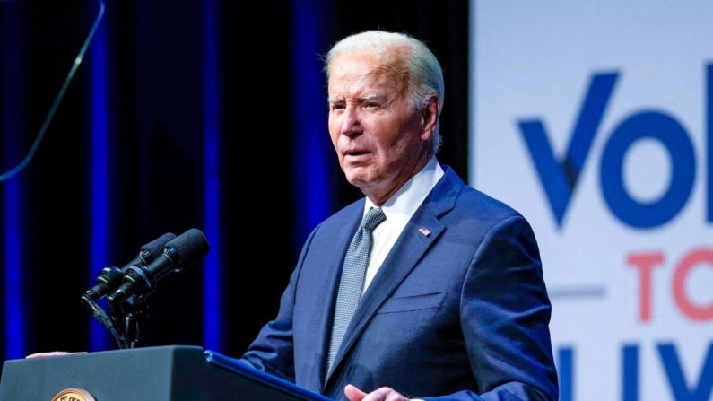 Le président Joe Biden s'exprime lors d'un sommet économique au College of Southern Nevada à Las Vegas le 16 juillet 2024. (Kent Nishimura/AFP via Getty Images)