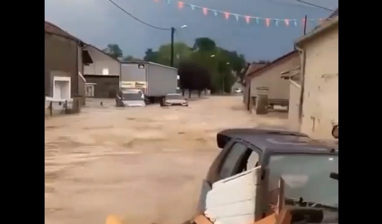 De fortes inondations ont touché la Haute-Marne le 20 juillet 2024. (capture d'écran X Météo Express)