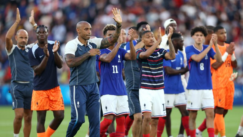 Dans un match totalement fou, l'équipe de France s'est inclinée 5-3 après prolongation, vendredi, en finale du tournoi olympique face à l'Espagne, portée par ses deux champions d'Europe, Fermin Lopez et Alex Baena. (Photo : Carl Recine/Getty Images)