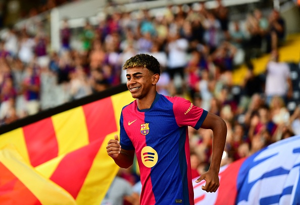 Le footballeur du FC Barcelone Lamine Yamal. (Photo MANAURE QUINTERO/AFP via Getty Images)