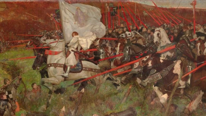 La Pucelle, 1907, par Frank Craig. Huile sur toile ; 188 x 340 cm. Musée d'Orsay, Paris. Copyright Patrice Schmidt/Musée d'Orsay, Dist. GrandPalaisRMN)