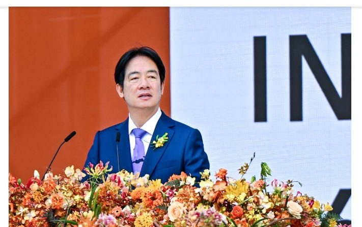 Le président taïwanais Lai Ching-te prononce son discours lors de la cérémonie de l’investiture à Taipei, le 20 mai 2024. (Sung Pi-lung/Epoch Times)