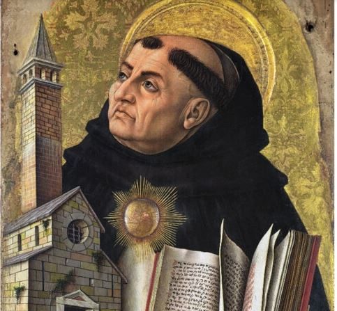 Portrait de saint Thomas d'Aquin, 1476, par Carlo Crivelli. Ascoli Piceno, Italie (Domaine public)