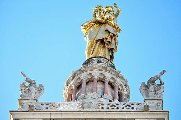 La basilique Notre-Dame de la Garde, à Marseille. (CHRISTOPHE SIMON/AFP via Getty Images)