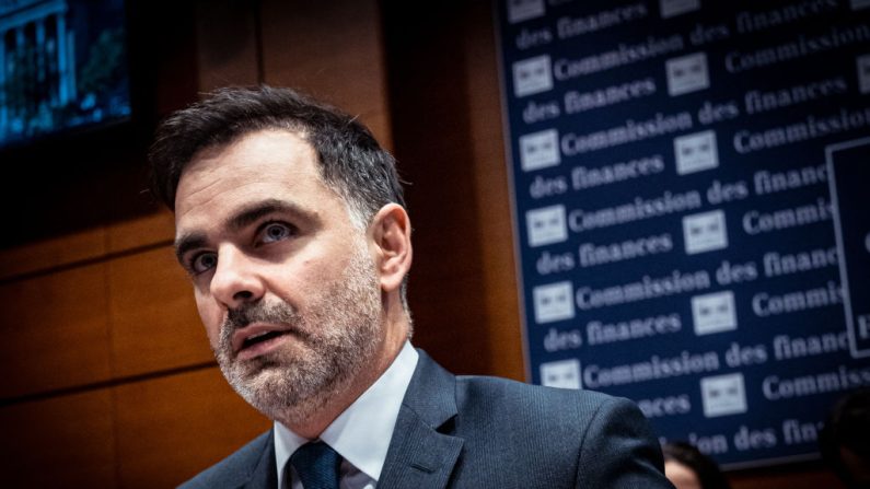 Le ministre français du Budget et des Comptes publics, Laurent Saint-Martin, lors d'une audition avec les membres de la Commission des finances à l'Assemblée nationale française à Paris, France, le 25 septembre 2024. (AMAURY CORNU/Hans Lucas/AFP via Getty Images)