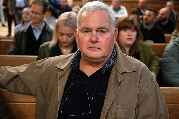 Christian Lantenois, photojournaliste au Daily Union, au procès de ses deux agresseurs devant la cour d'assises de Reims, le 30 septembre 2024. (Photo FRANCOIS NASCIMBENI/AFP via Getty Images).