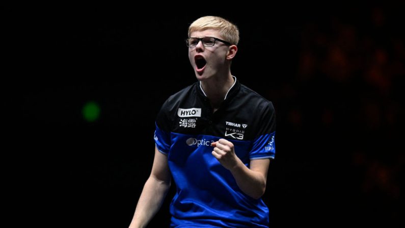 Félix Lebrun se présente dès jeudi en favori aux championnats d'Europe de tennis de table à Linz, où "l'objectif sera de rapporter un titre" mais "sans pression énorme". (WANG ZHAO/AFP via Getty Images)