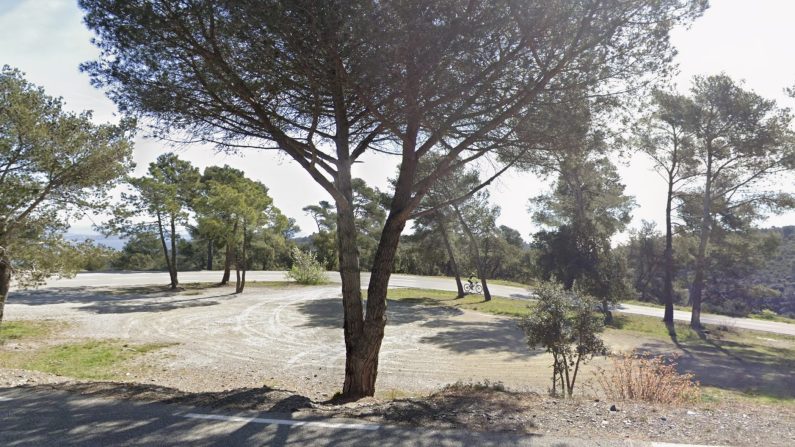 Parking de la forêt de Janas, à Seyne-sur-Mer. (Capture d'écran Google Street View)