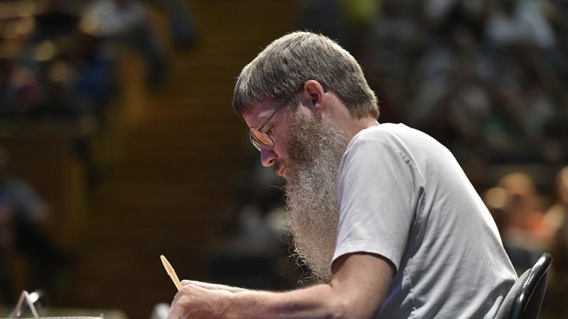 Nigel Richards, à Louvain-La-Neuve, en Belgique, le 21 juillet 2015. (Photo credit should read JOHN THYS/AFP via Getty Images)