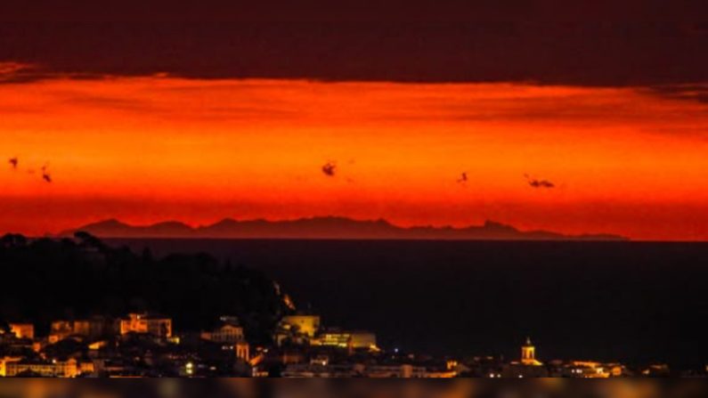 La Corse visible depuis Nice. (photo Facebook Jean Mortini)